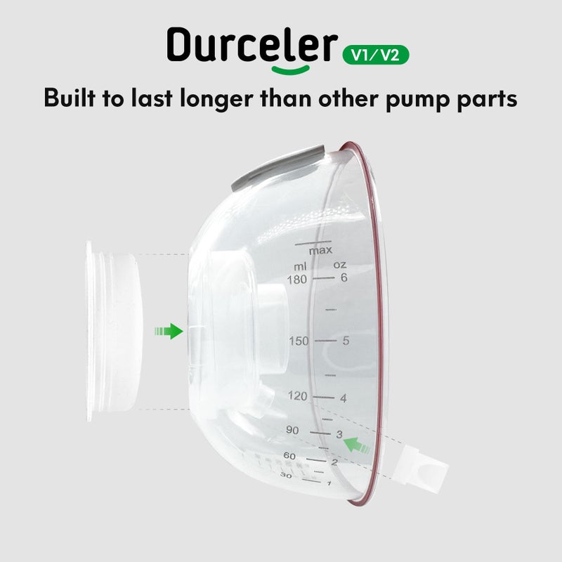 Durceler Replacement 4 Duckbill Valves/Duck Bill Valve & 2 Silicone Membrane/Diaphragm Compatible with Momcozy V1 / V2 Wearable Breast Pump, Pump Seal, Accessories Made by Durceler, Not Original Pump Parts - Image 5